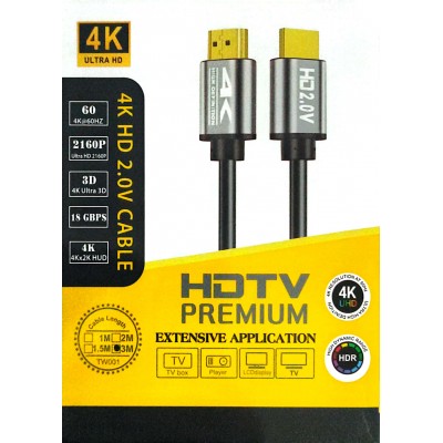 کابل 3 متری  HDMI HDTV PREMIUM HIGH SPEED 4K