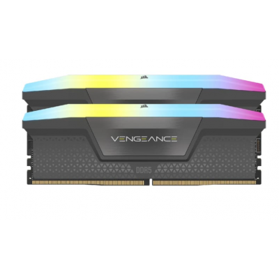 رم کامپیوتر دو کاناله 5200 DDR5 Corsair VENGEANCE RGB ظرفیت 32 گیگابایت