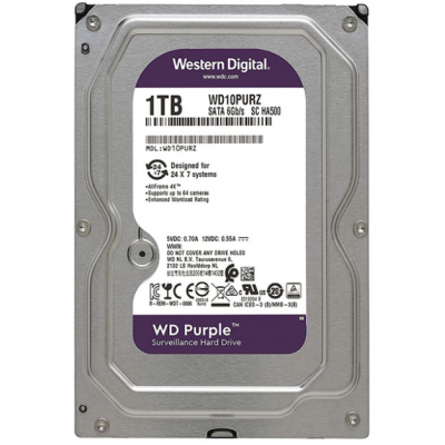 هارددیسک اینترنال وسترن دیجیتال Purple WD10PURZ ظرفیت 1 ترابایت